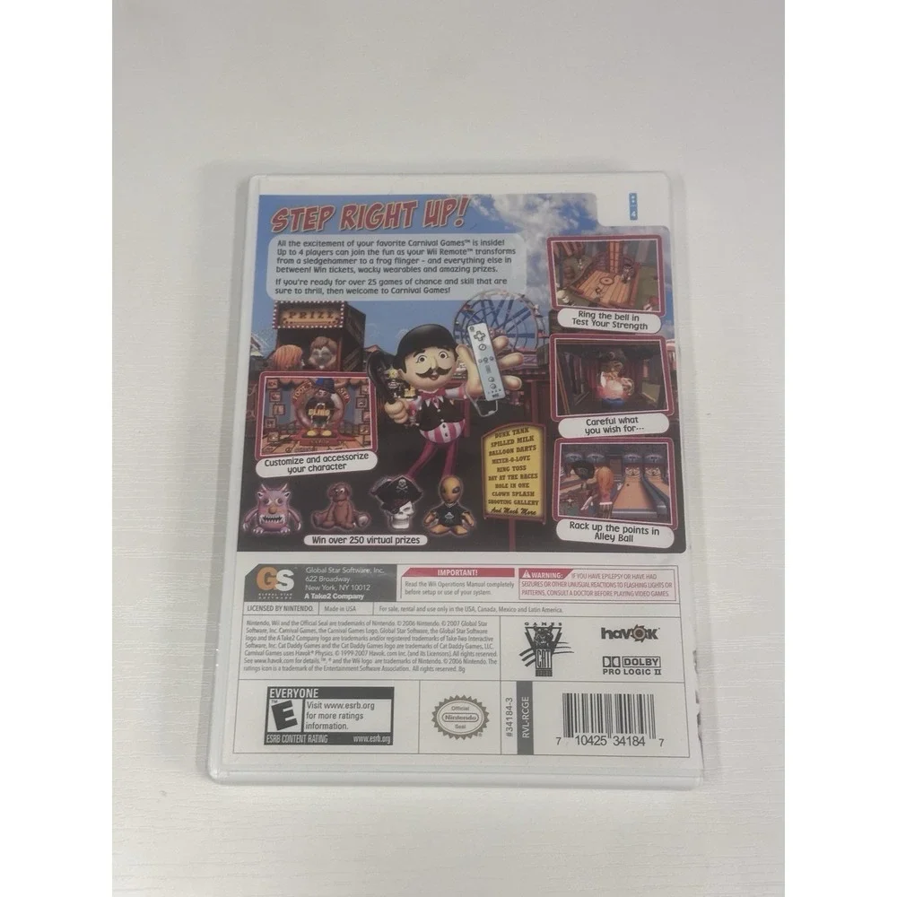 Carnival Games Nintendo Wii Complete CIB With Manual